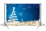 Weihnachten Dunkelblau Magische Lichtflecken Weihnachtsbaum Kulisse M12-32
