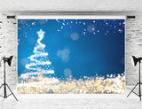 Weihnachten Dunkelblau Magische Lichtflecken Weihnachtsbaum Kulisse M12-32
