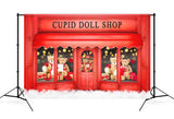 Amor Puppenladen Rose Teddybär Rot Shop Valentinstag Hintergrund M12-42