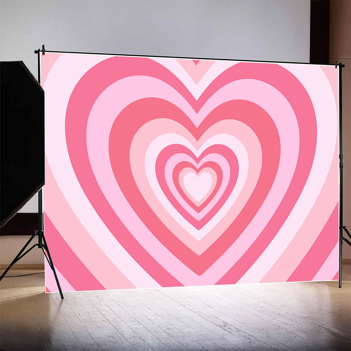 Valentinstag Psychedelic Ombre Rosa Multi Herz Hintergrund M12-46