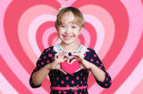 Valentinstag Psychedelic Ombre Rosa Multi Herz Hintergrund M12-46