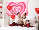 Valentinstag Psychedelic Ombre Rosa Multi Herz Hintergrund M12-46