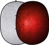Zusammenklappbare hellgrau/dunkel schwarz-rot allmählich Textur doppelseitige Kulisse 1.5x2m M12-79