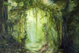 Kunstmalerei Dschungel Fotokabinen Hintergrund M5-102