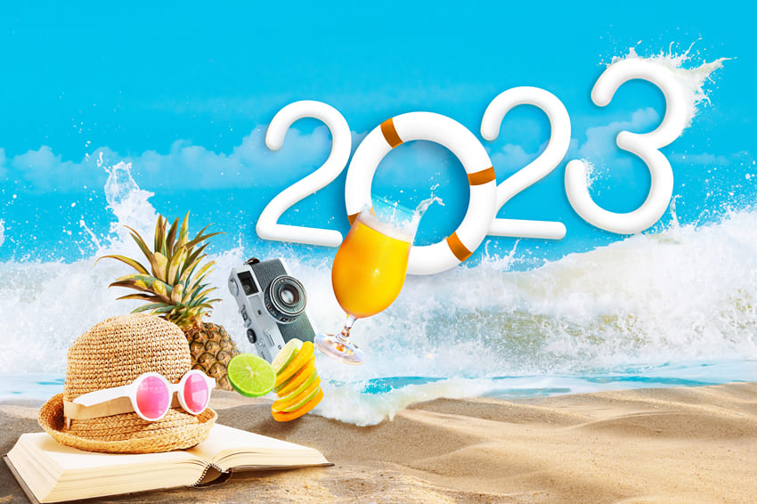 2023 Sommer Strandparty Reise Hintergrund M5-126