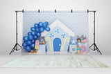 Blauer Candy House Hintergrund für Fotostudio M5-142
