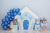 Blauer Candy House Hintergrund für Fotostudio M5-142
