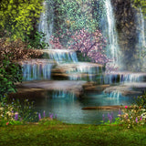 Sommer Wasserfall Wald Natur Landschaft Hintergrund M5-160