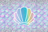 Meerjungfrau Hintergrund mit Farbverlauf für Party Dekoration M5-22