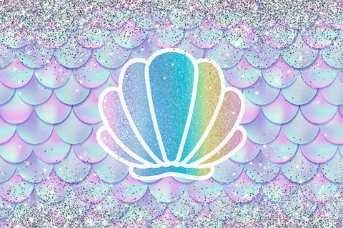 Meerjungfrau Hintergrund mit Farbverlauf für Party Dekoration M5-22