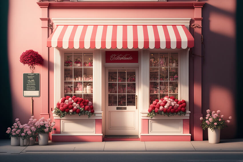 Candy Shop Wunderschöner Blumenhintergrund M5-39