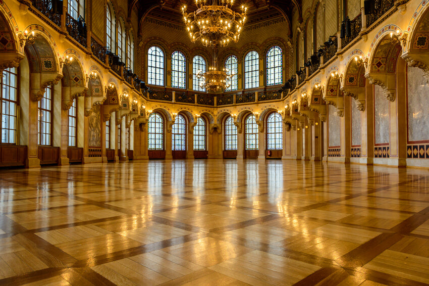 Wunderschöner Ballsaal Tanzsaal Hintergrund M6-11