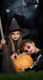 Halloween Mondnacht Horror Grab Hintergrund M6-136
