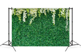 Grüne Blätter Wandblumen Hochzeits Hintergrund M6-21