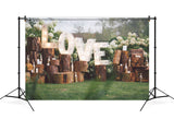 LOVE Buchstaben Blume Hochzeit Dekor Hintergrund M6-22