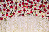 Rosenblumen Wandhintergrund für Hochzeitsdekoration M6-25