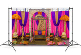 Bunte Vorhänge Vorhang Indische Hochzeit Hintergrund M6-42