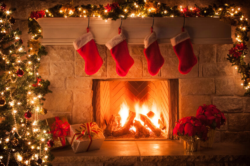 Weihnachtsabend Deko Socken Hintergrund M7-05