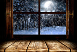 Verschwommener Winterschnee Fensterhintergrund M7-18
