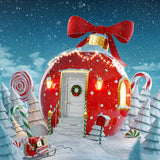 Weihnachten Candy Cup House Fotografie Hintergrund M7-32