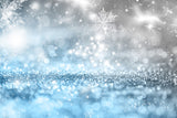 Wintereis Fallender Schneeflocken Fotohintergrund M7-45