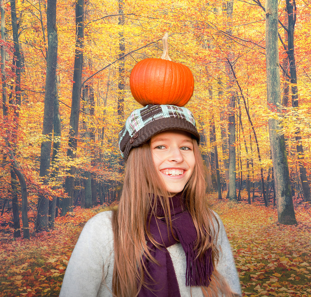 Leinwandhintergrund mit Ahornblatt-Landschaft des Herbstwaldes M7-86