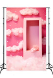 Rosa Fantasie Puppenbox verträumte Wolken-Hintergrund M7-91