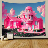 Modepuppe Fantasy Rosa Haus Hintergrund M8-40