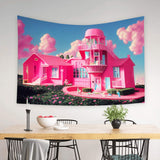 Modepuppe Fantasy Rosa Haus Hintergrund M8-40