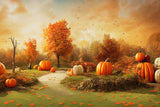 Herbstlandschaft Kürbisse Fotokulisse M8-46
