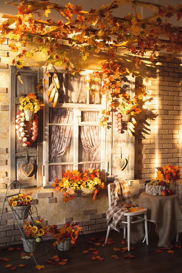 Herbst Thanksgiving ländlichen Haus Hof Hintergrund M8-55