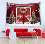 Weihnachten Rote Scheune Wandteppich Dekoration Festival Geschenk T-M8-64