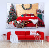 Interieur Schlafzimmer Weihnachten Dekoration Hintergrund M8-67