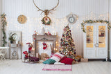 Weihnachtlich dekorierte Wohnzimmer-Kulisse M8-70