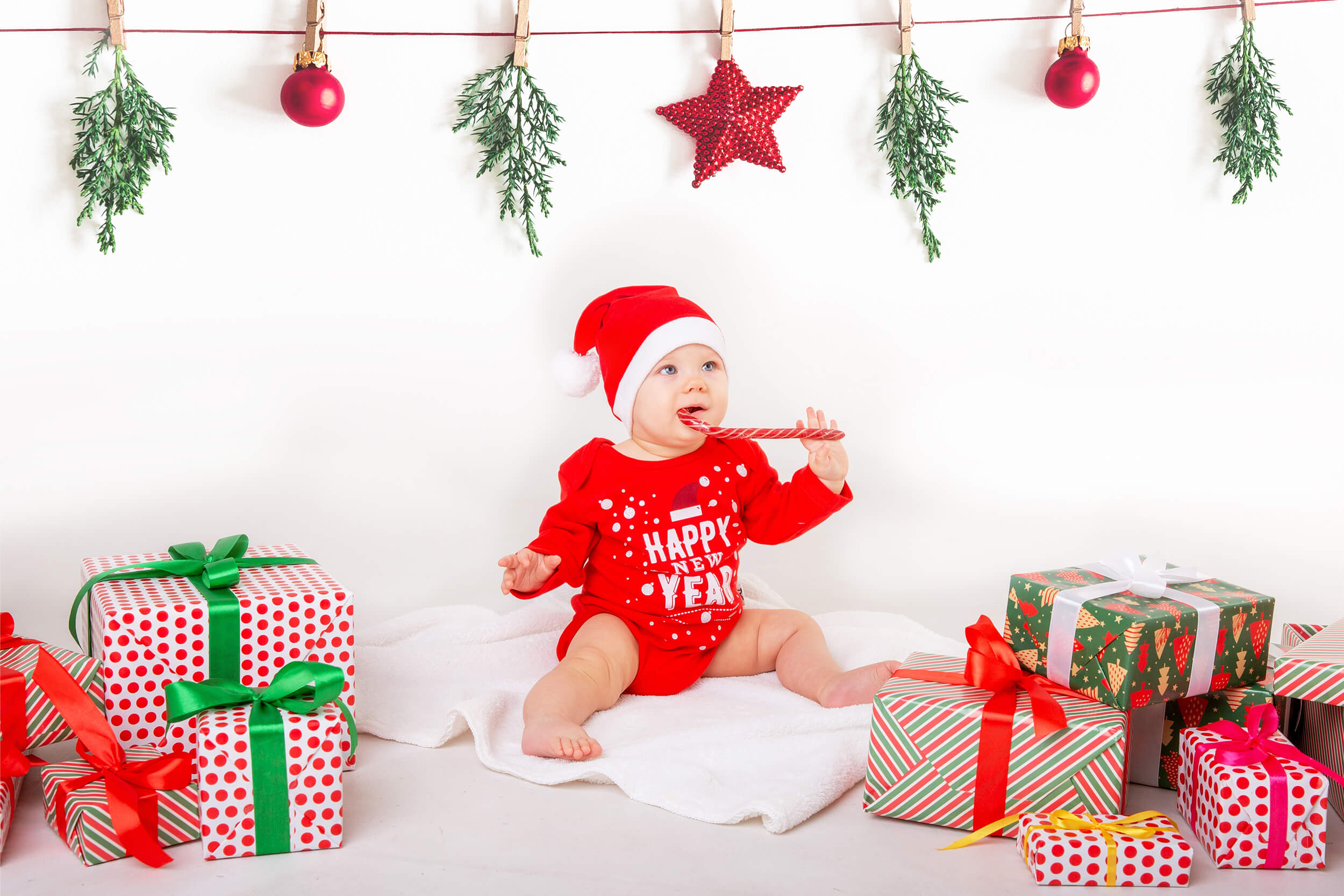 Weihnachtsgirlande Fotografie Dekoration Kulisse M8-81