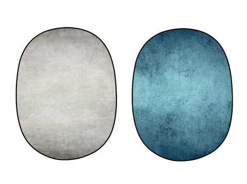 Zusammenklappbare abstrakt graue/abstrakt blaue doppelseitige Kulisse 1.5x2m M9-01