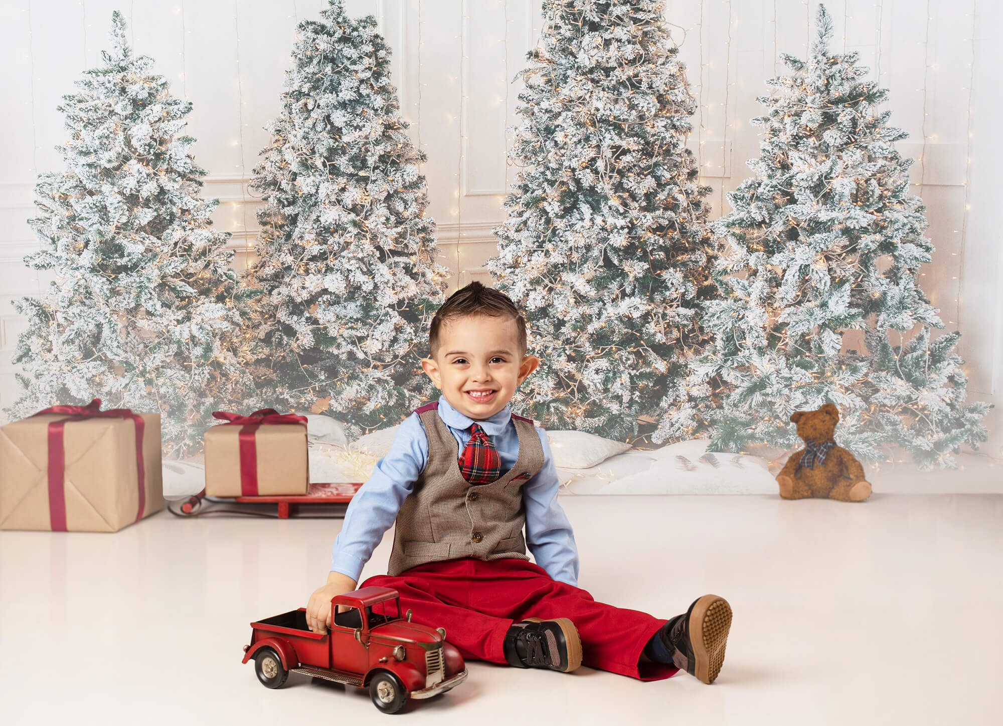 Glühender Weihnachtsbaum Fotostand-Hintergrund M9-16