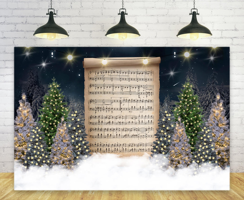 Weihnachtsbaum Lied Notation Fotografie Kulisse M917 Dbackdrop.de