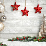 Weihnachtskugel Weiß Holz Fotografie Hintergrund M9-41