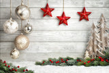 Weihnachtskugel Weiß Holz Fotografie Hintergrund M9-41