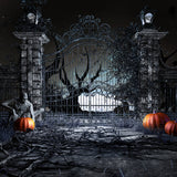 Halloween Nacht Spooky Gates Kürbis Kulisse M9-53