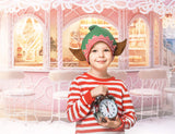 Weihnachten Rosa Candy Store Schnee Kulisse M9-64（NUR 1）