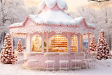 Weihnachten Rosa Candy Store Schnee Kulisse M9-64（NUR 1）