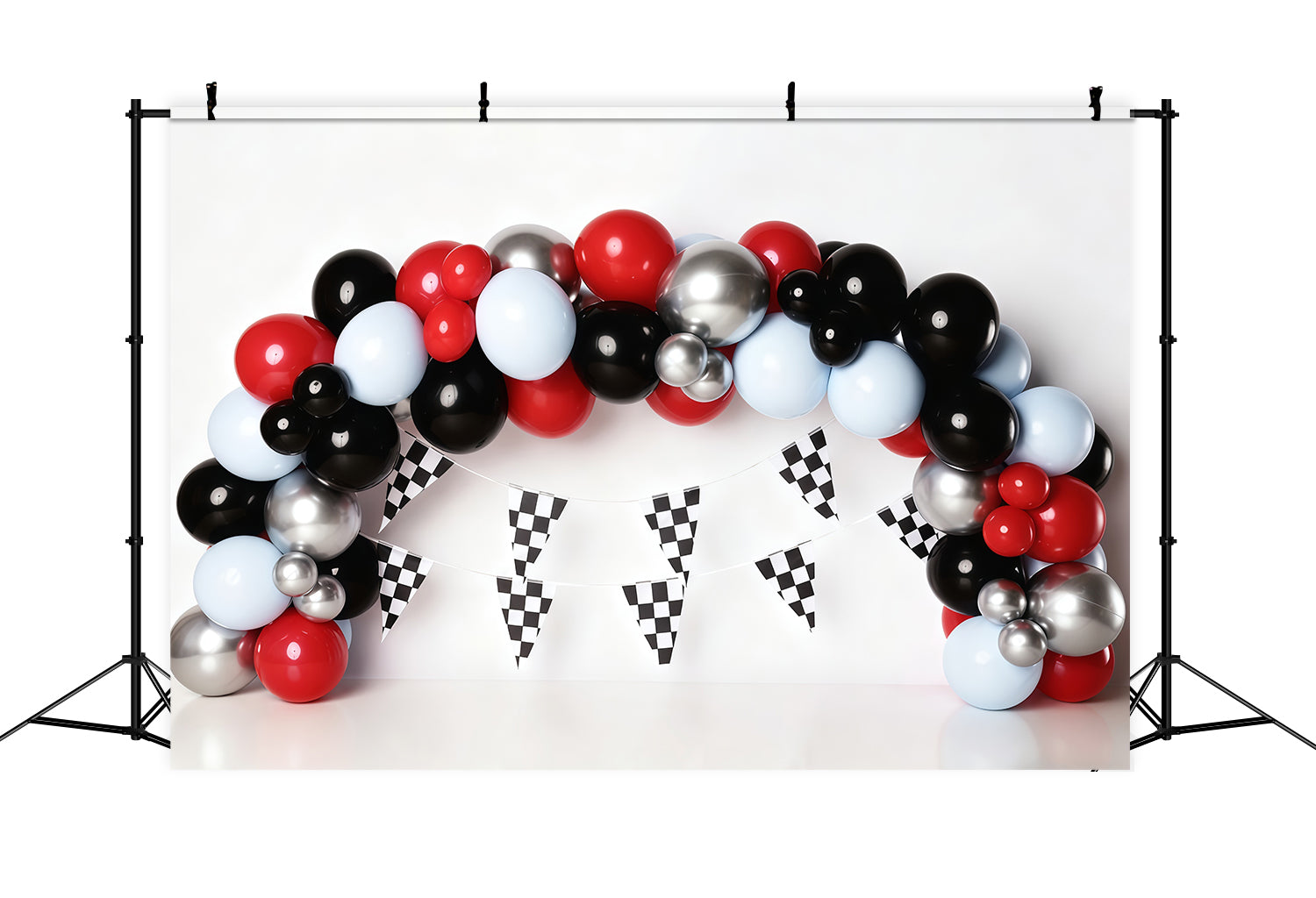 Cake Smash-Hintergründe Rennwagen Ballonbogen Geburtstag-Hintergrund MRR10-21