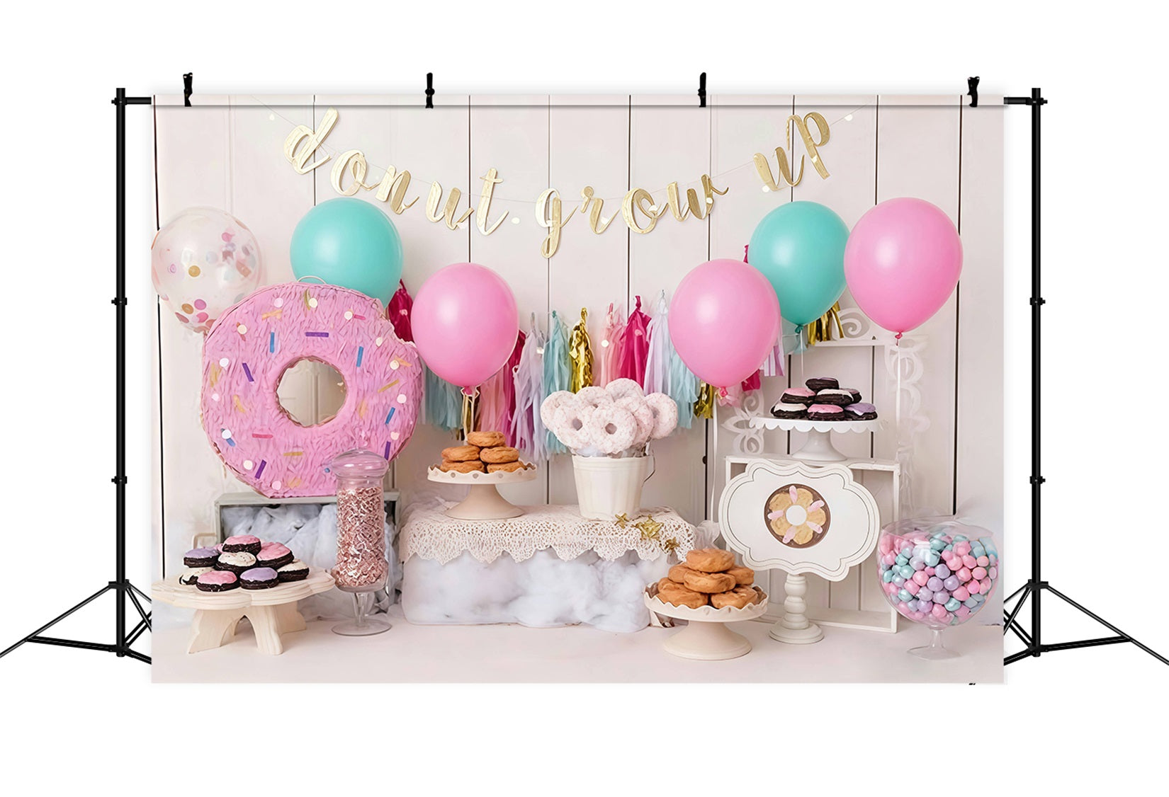 Geburtstagskulisse Donut-Mottoparty Kuchen-Smash-Kulisse MRR10-30
