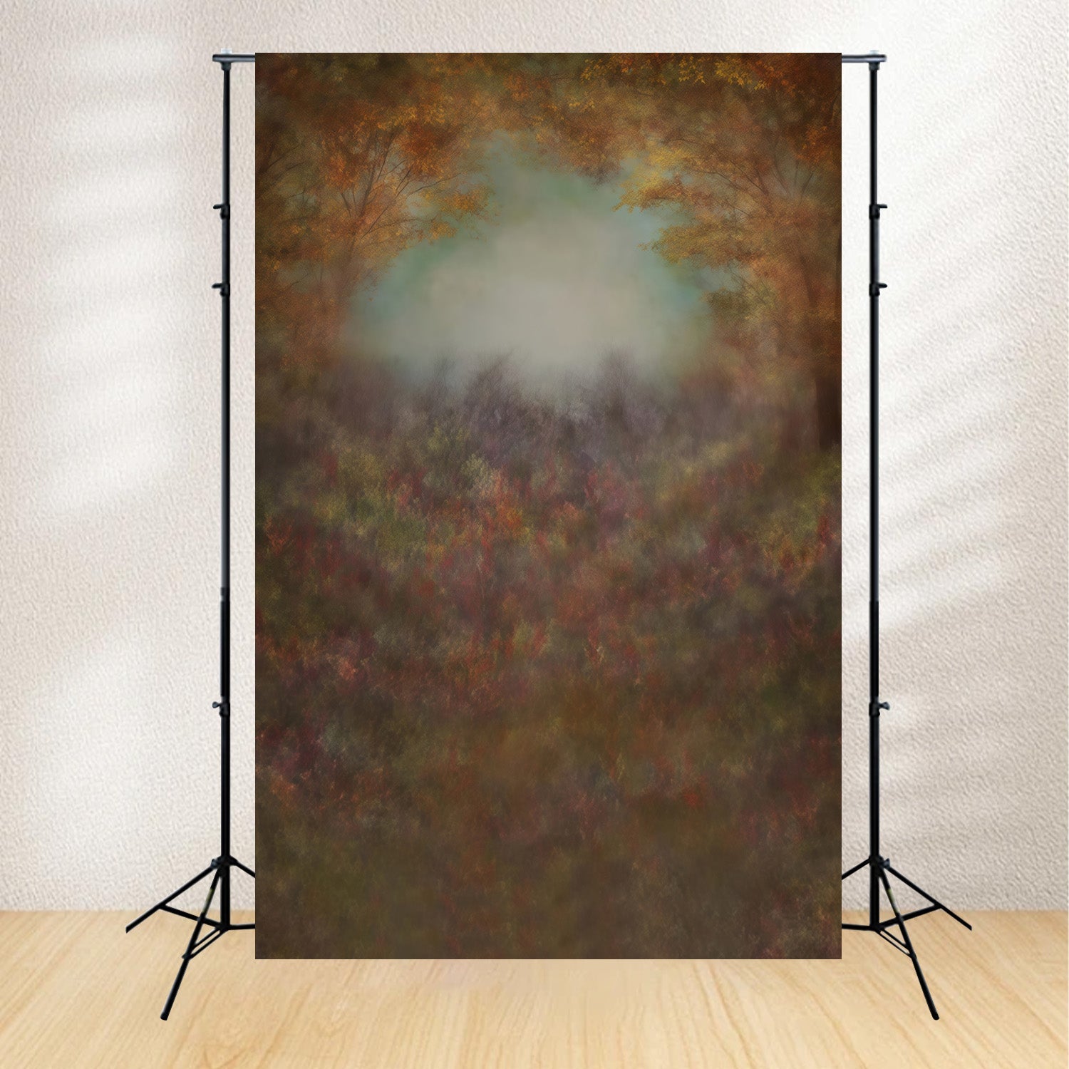 Kunstvolle Hintergründe Herbstblätter Weicher Nebel Künstlerischer Hintergrund MRR10-61