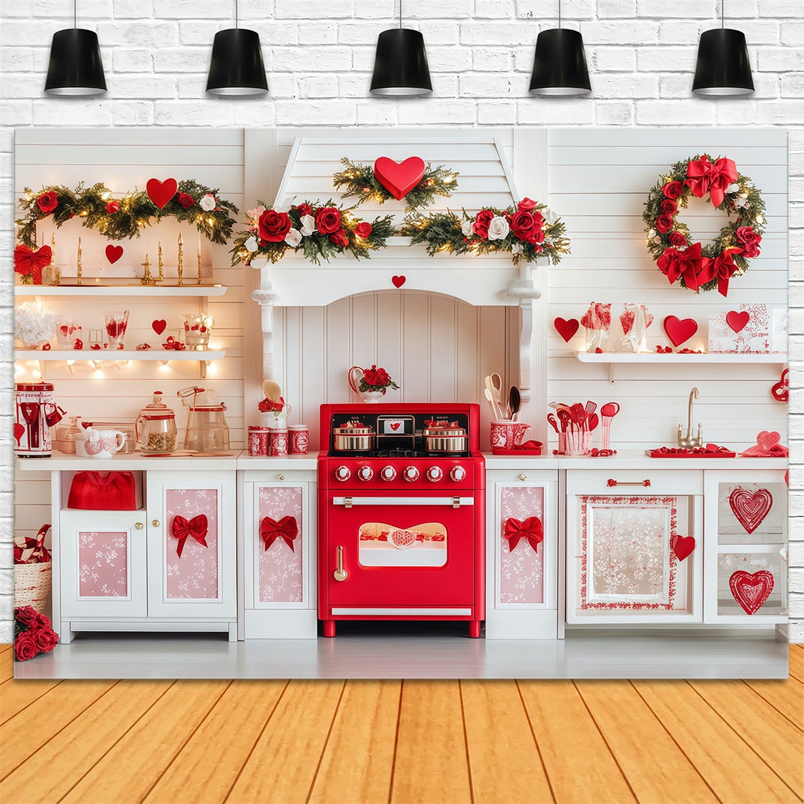 Valentinstag-Fotokulisse „Sweetheart Kitchen Gift“ Valentinstag-Kulissen MRR11-105