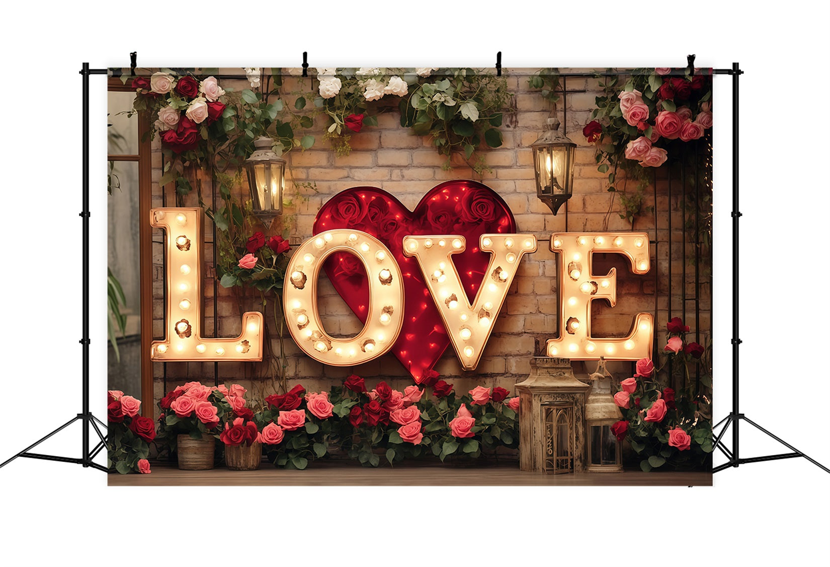 Valentinstag-Hintergrund Glitter Love Light Flower Valentinstag-Hintergrund MRR11-119