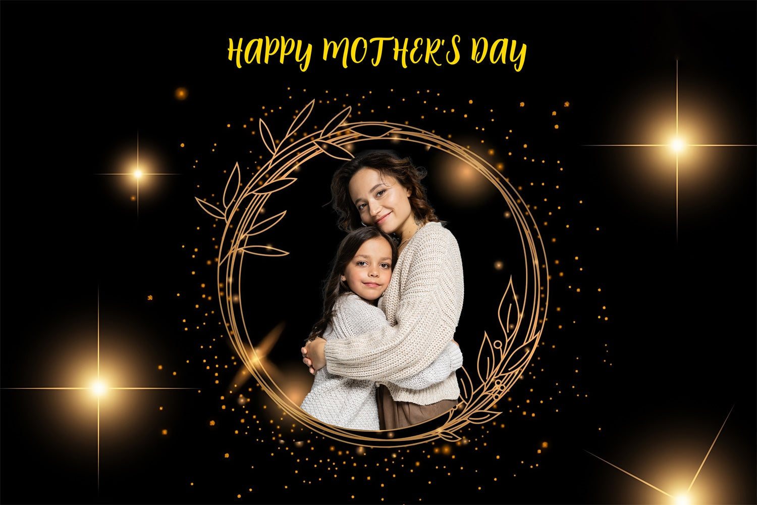 Mothers Day Fotokulisse Golden Glow Personalisierte Kulisse MRR3-101