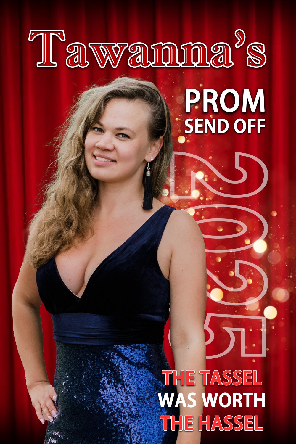 Prom Night Backdrop Roter Vorhang Personalisierte Party Graduation Backdrop MRR4-58